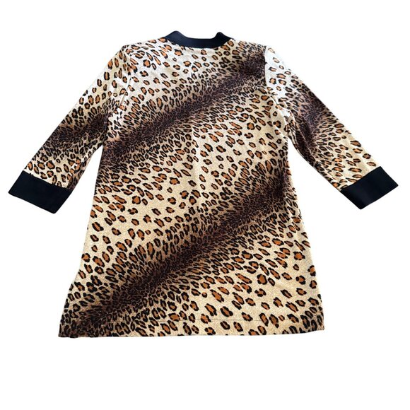 Exclusively Misook Women's Leopard Spot Pattern V-Neck Blouse Top, Size XS NWT - Picture 2 of 7
